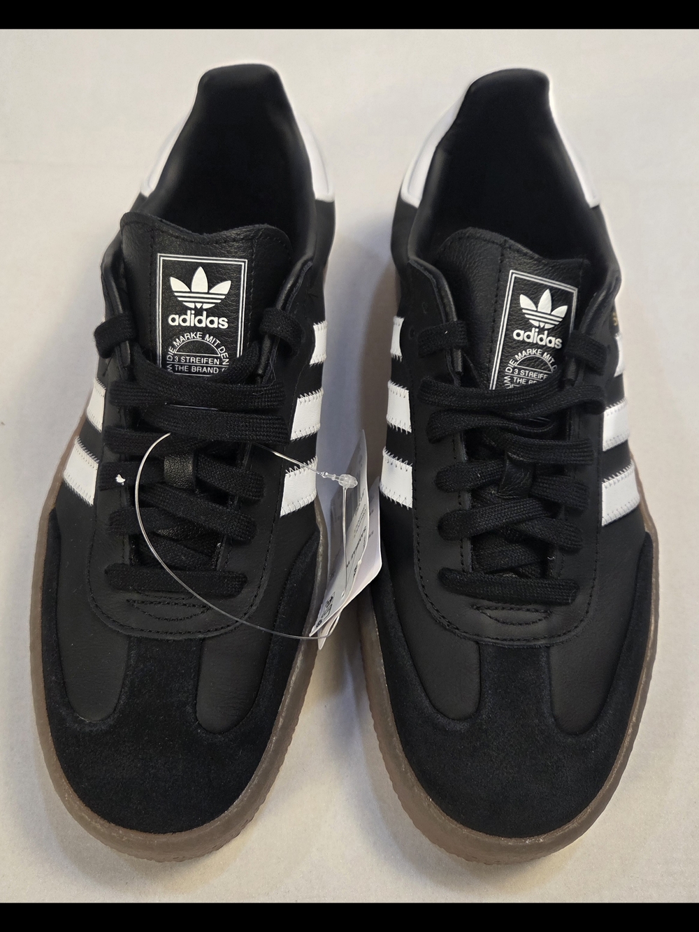Adidas Black & White Samba Style Sneakers